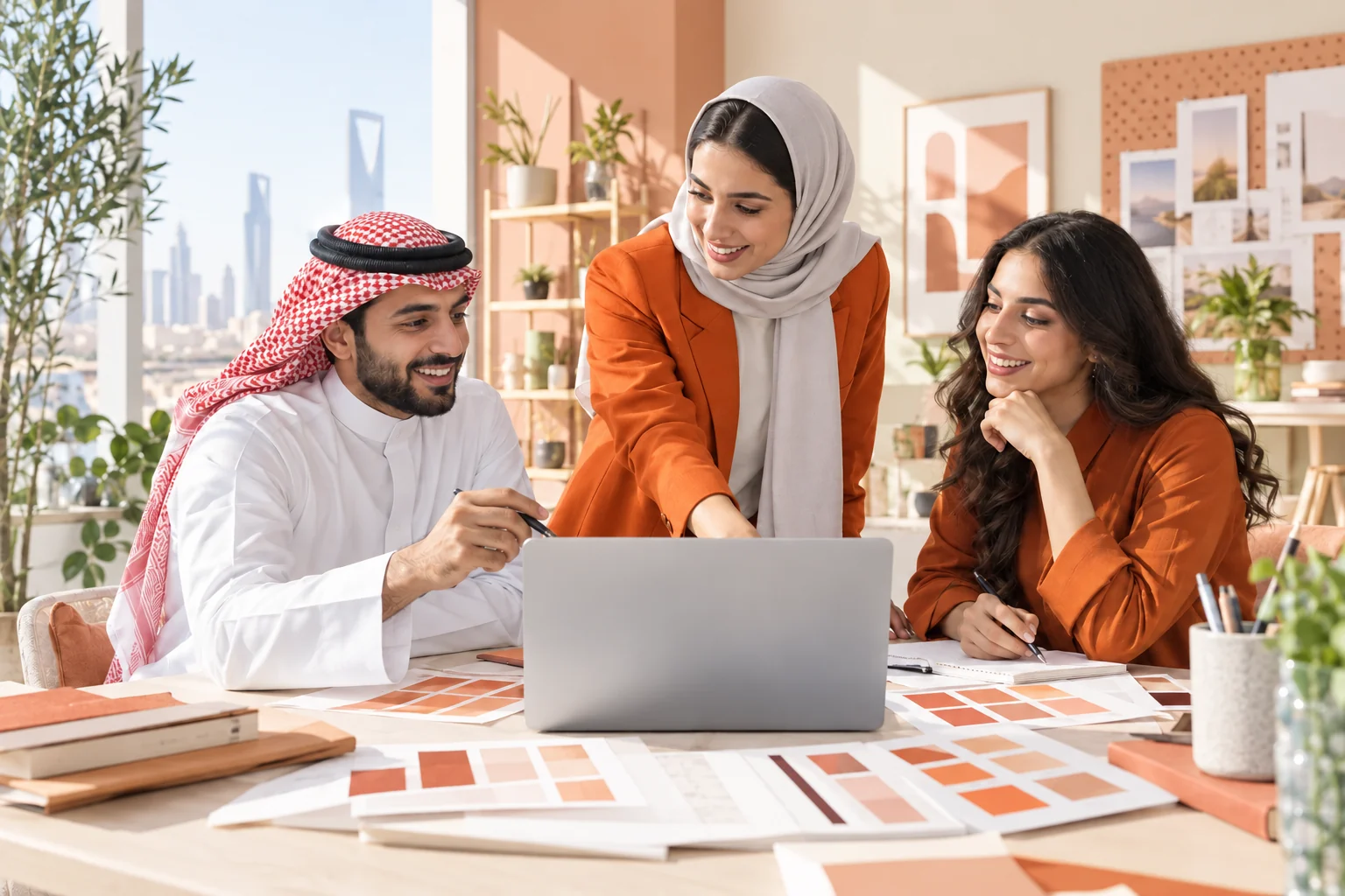 فريق إبداعي سعودي يتعاون في استوديو مشرق